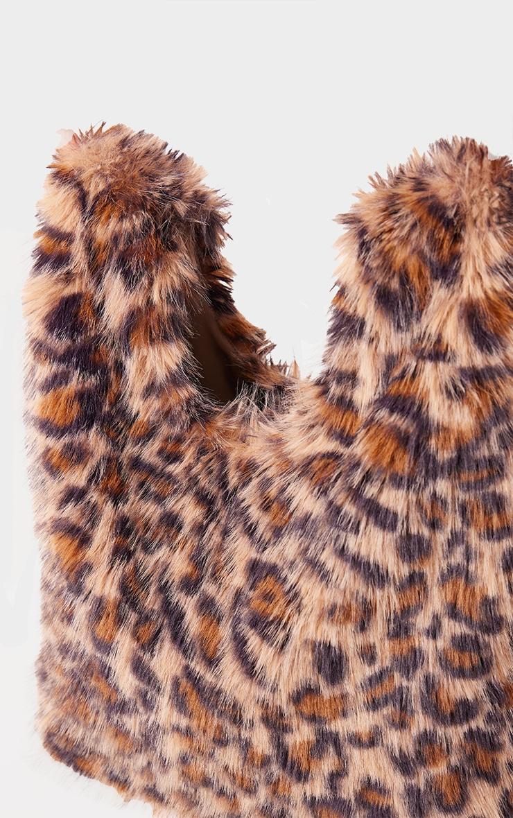 Leopard Faux Fur Handbag Product Image