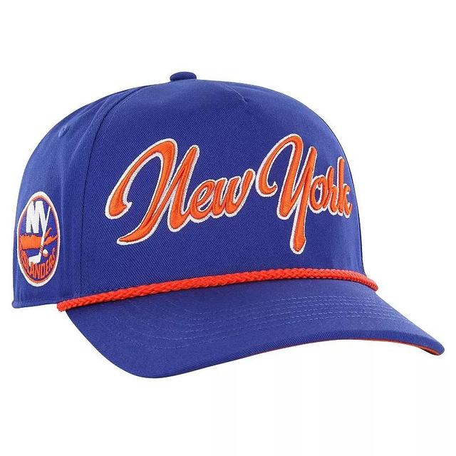 Mens 47 Royal New York Islanders Overhand Logo Side Patch Hitch Adjustable Hat Product Image