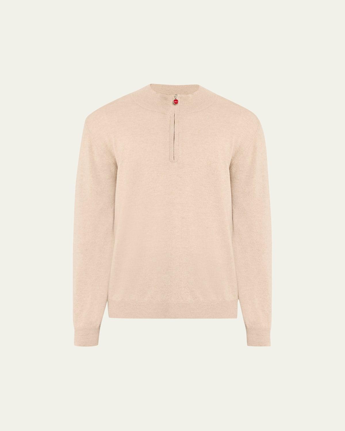 Mens Cashmere Half-Zip Sweater Product Image