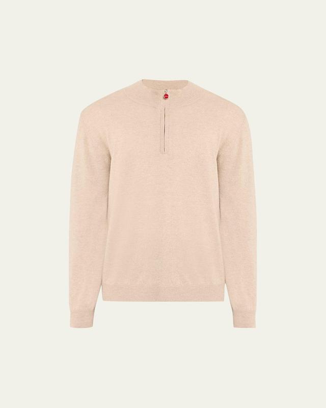 Mens Cashmere Half-Zip Sweater Product Image