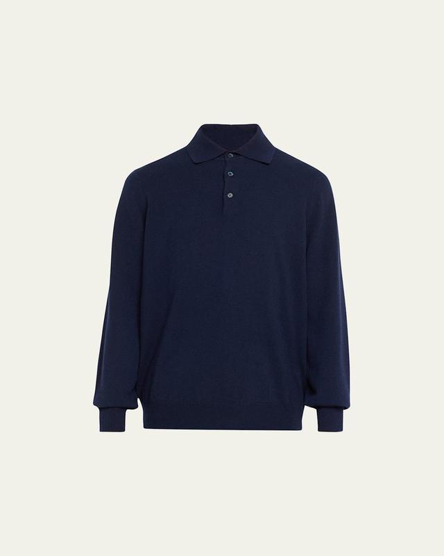 Mens Cashmere Polo Shirt Product Image