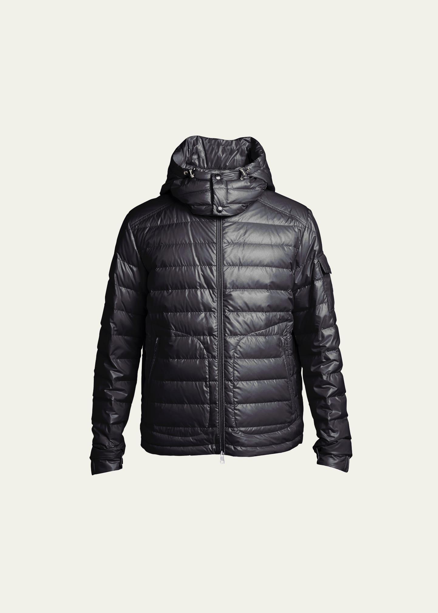 Mens Lauros Quilted Hooded Down Jacket Product Image