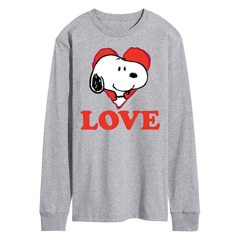 Mens Peanuts Love Snoopy Long Sleeve Tee Product Image