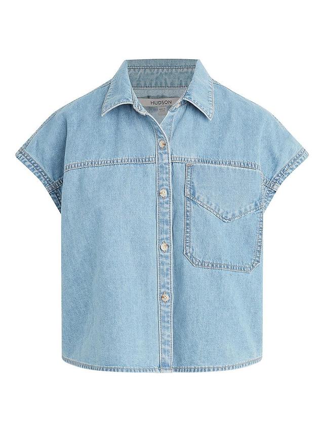 Womens Denim Camp Shirt Product Image