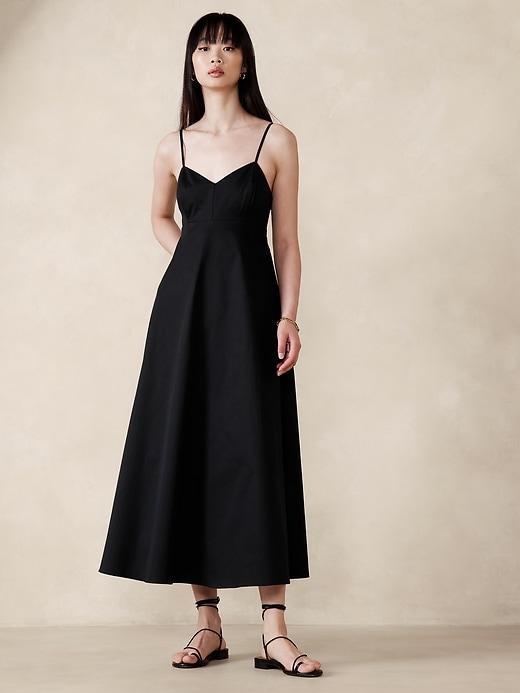 Poplin Cut-Out Maxi Dress Product Image