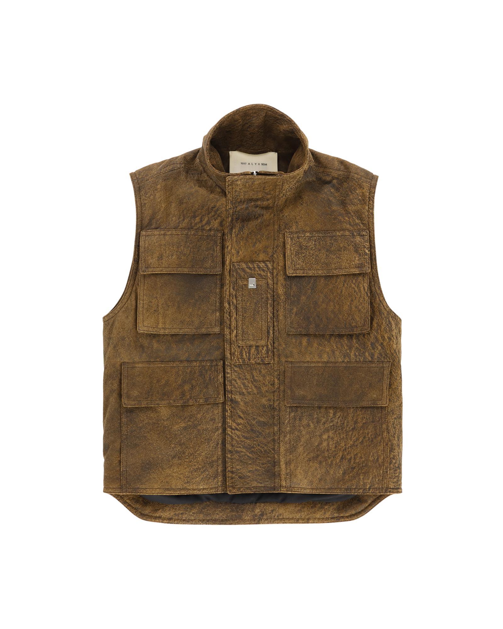 1017 ALYX 9SM | TREATED LEATHER CARGO VEST | OUTERWEAR Product Image