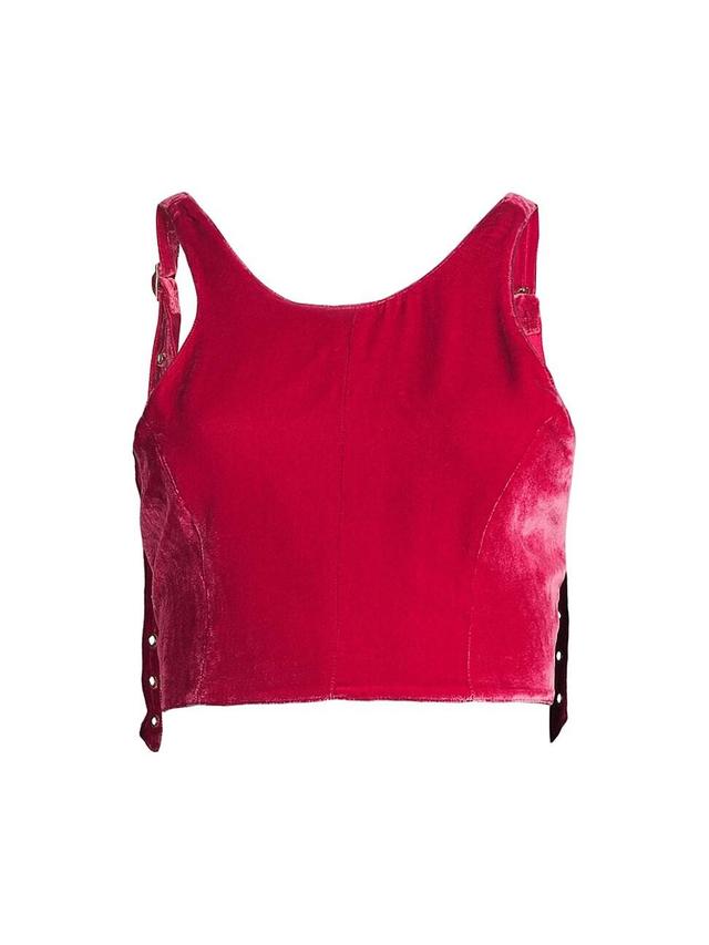 Womens Bon Jacques Velvet Crop Top Product Image