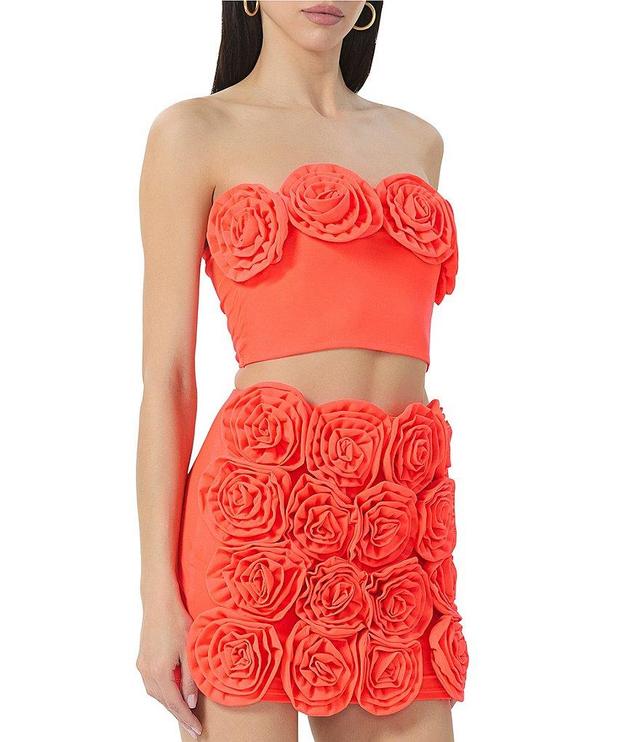 AFRM Este Rosette Strapless Mesh Coordinating Tube Top Product Image