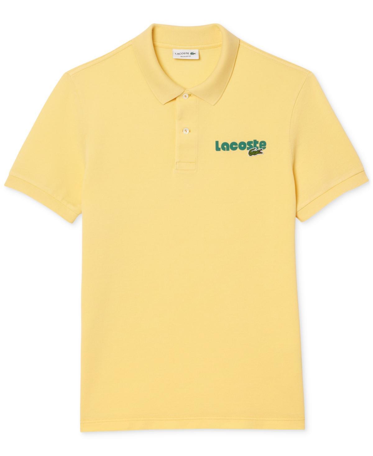 Lacoste Short Sleeve Regular Fit Polo (Cornsilk) Men's Short Sleeve Knit Product Image