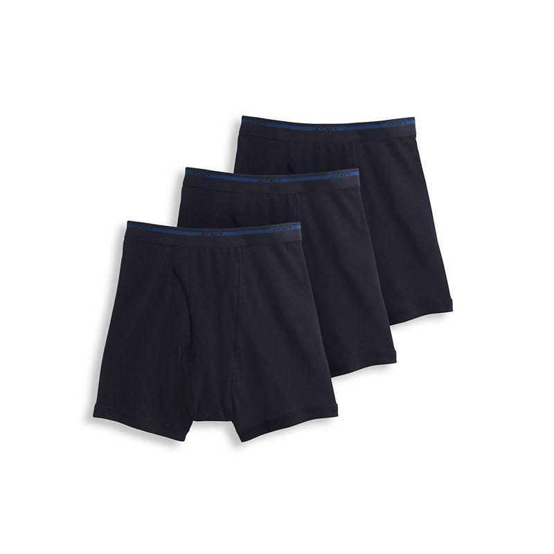 Mens Jockey Classic 3-pack Lightweight Boxer Briefs Black Product Image