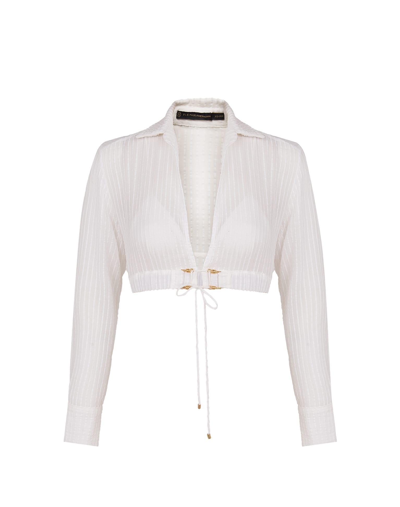 Alexia Detail Blouse - Off White Product Image