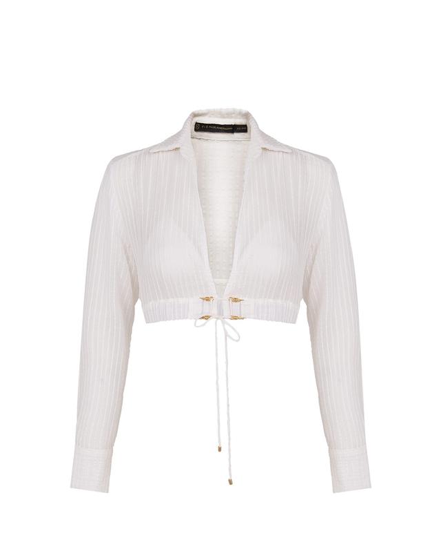 Alexia Detail Blouse - Off White Product Image