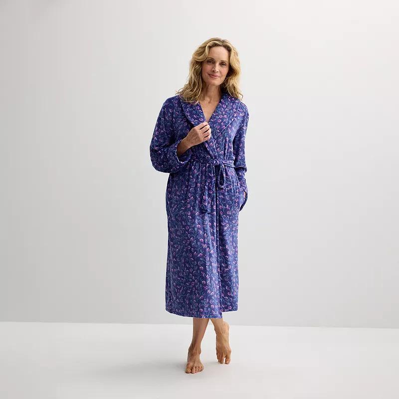 Womens Croft & Barrow Velour Robe Product Image