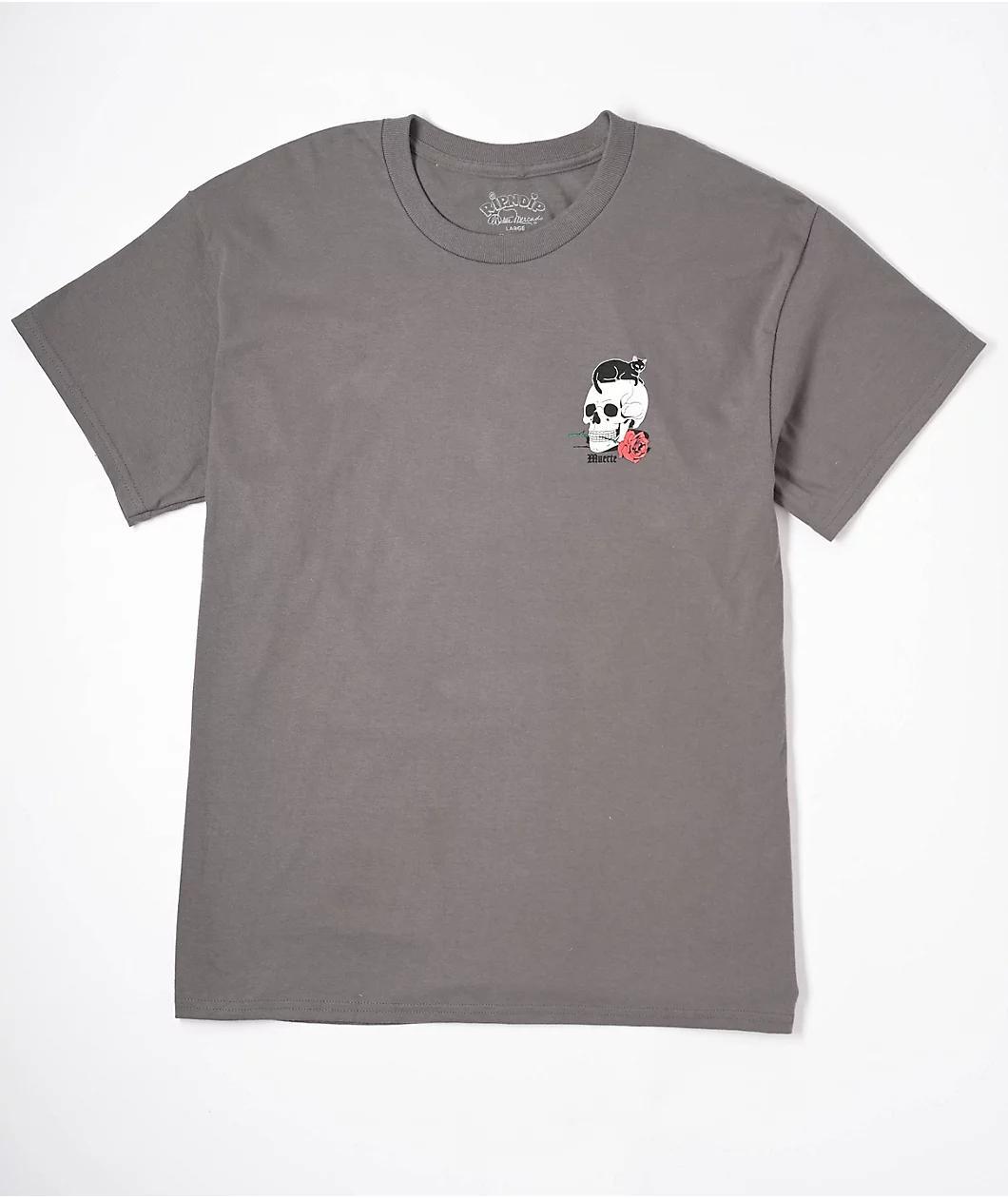 RIPNDIP x Walter Mercado Muerte Charcoal T-Shirt Product Image