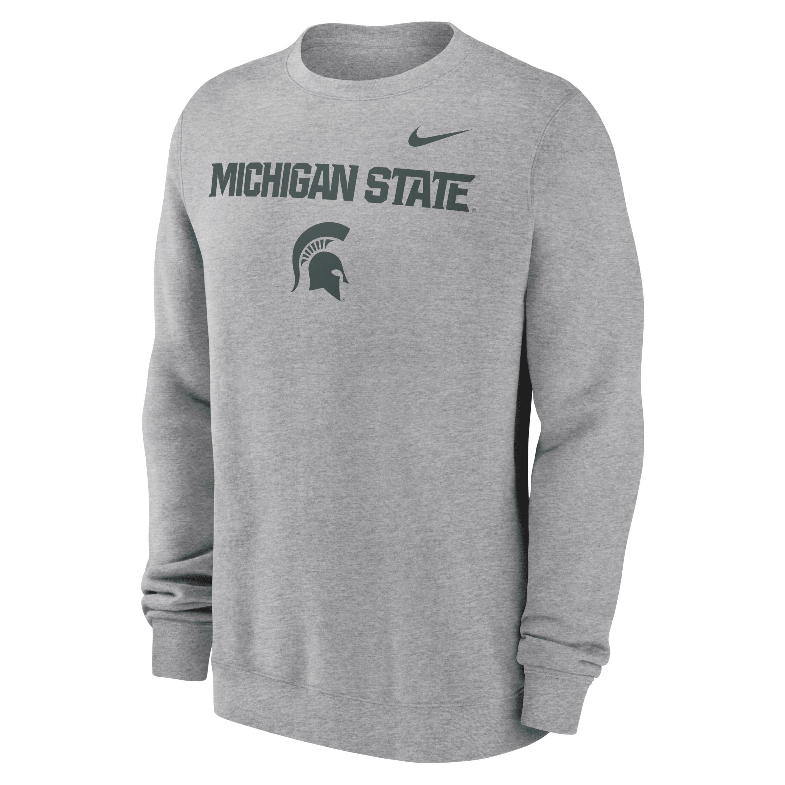 Michigan State Spartans Primetime Primary Stack Nike Men's College Pullover Crew Product Image