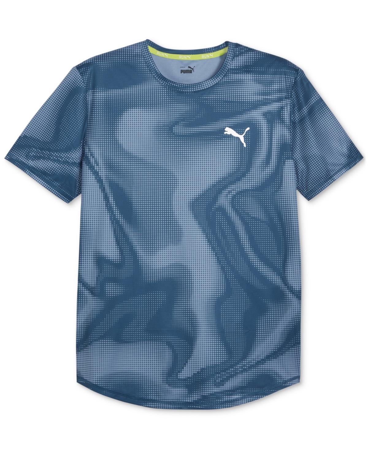 Puma Mens Run Favorite Abstract-Print Running T-Shirt Product Image