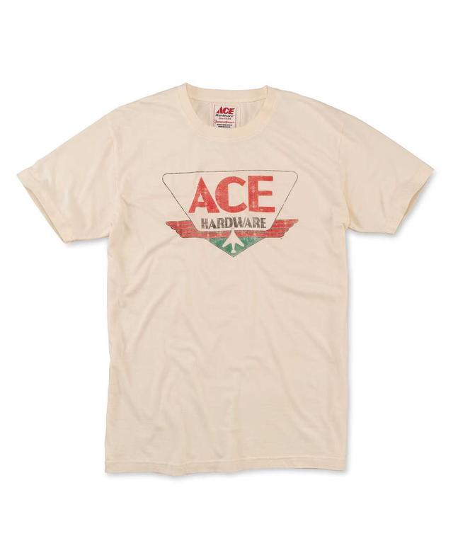 American Needle Mens Cream Ace Hardware Vintage-like Fade Brass Tacks T-Shirt Product Image