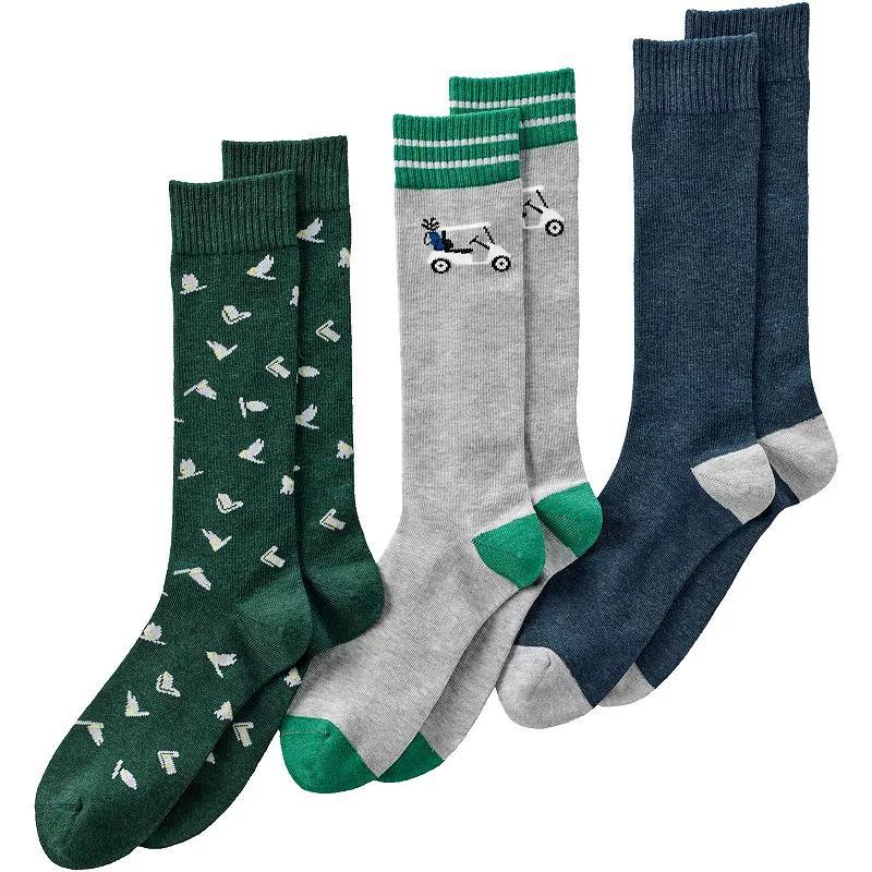 Mens Lands End 3-Pack Novelty Dress Socks Product Image