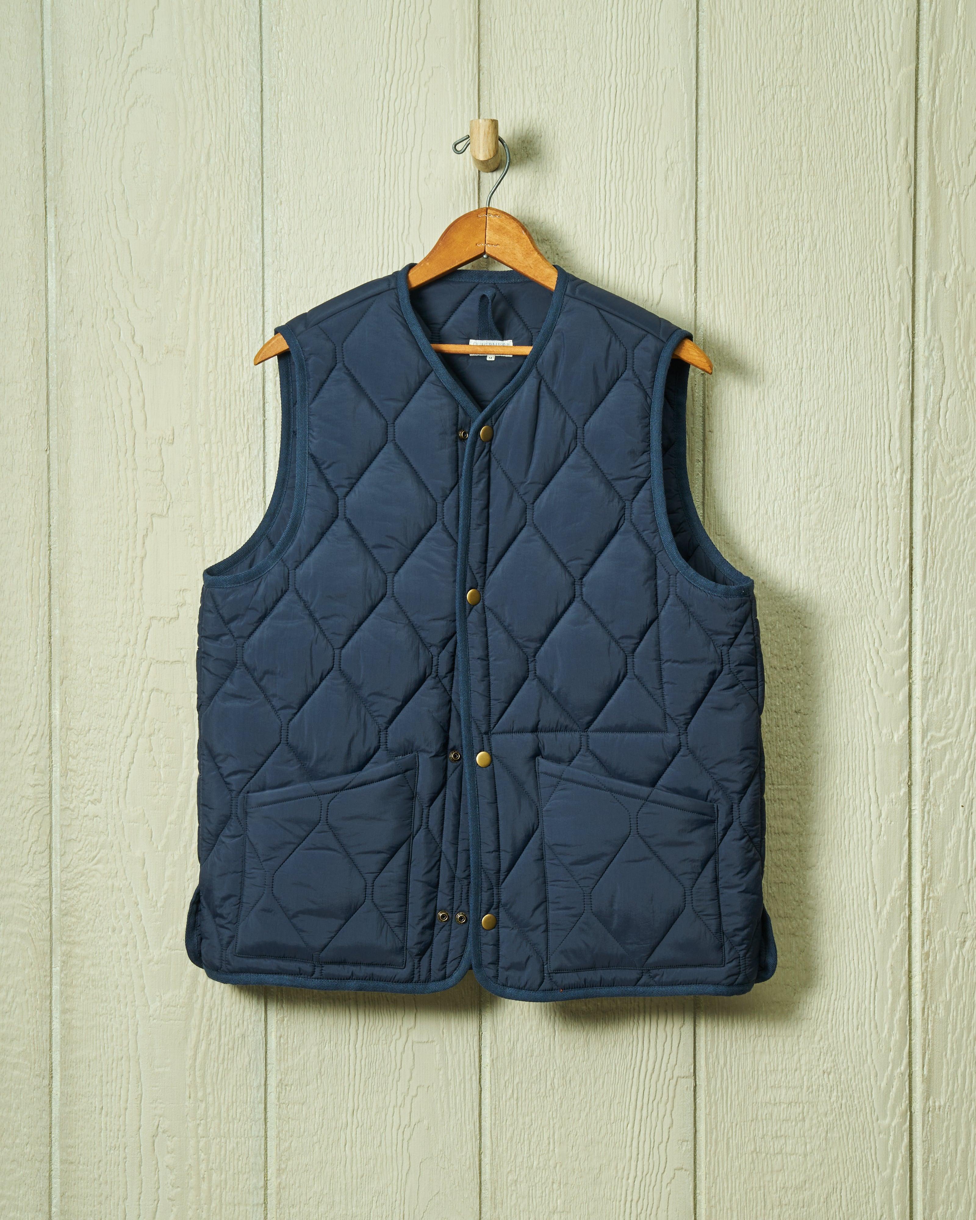 Quilted Vest in Navy Product Image