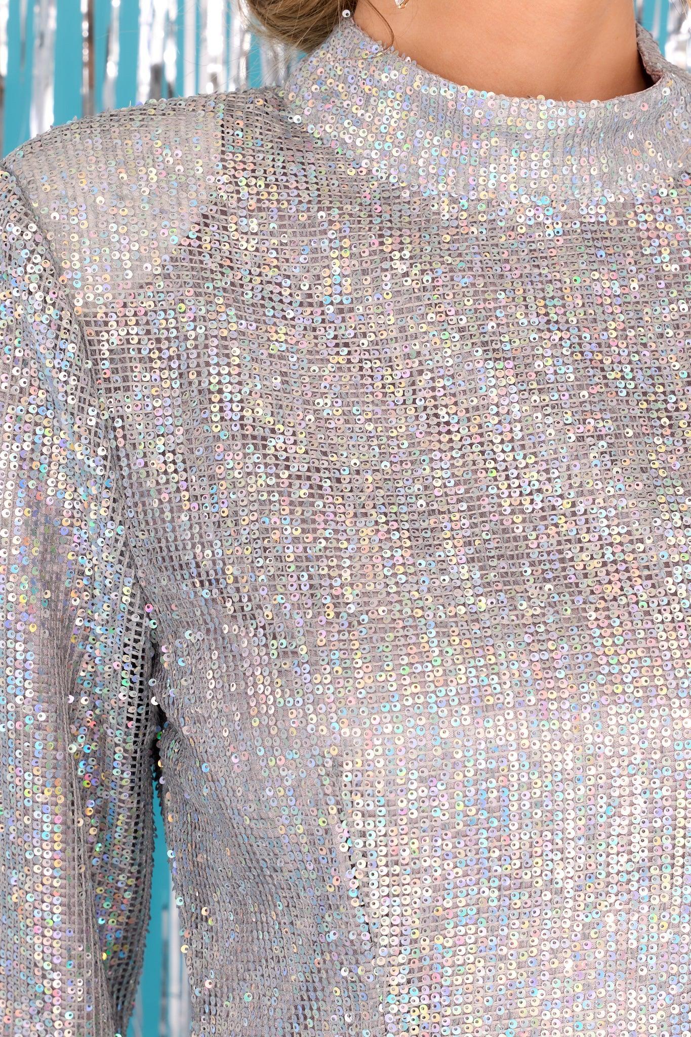 Feelin' Groovy Silver Dress Product Image