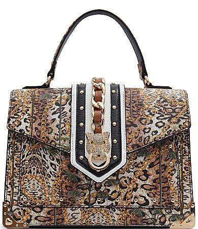 ALDO Barob Leopard Top Handle Satchel Crossbody Bag Product Image