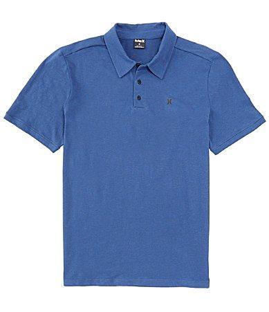 Hurley H2O Dri Ace Slub Short Sleeve Polo (Submarine) Men's Clothing Product Image