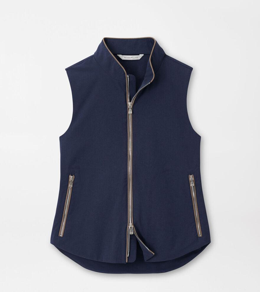 Peter Millar Womens Surge Full Zip Vest | Color: Navy | Size: XL Product Image