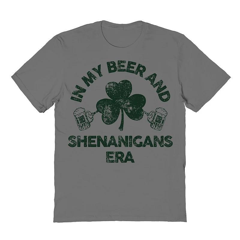 Mens St Patricks Day In My Beer Graphic Tee Grey Product Image