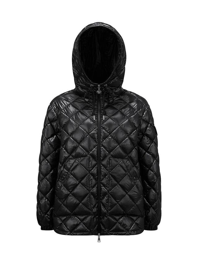 Womens Quilted Down Zip-Up Shirt Jacket Product Image