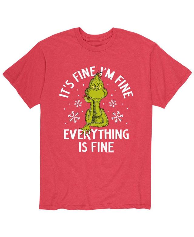 Mens Dr. Seuss The Grinch Its Fine T-shirt Product Image