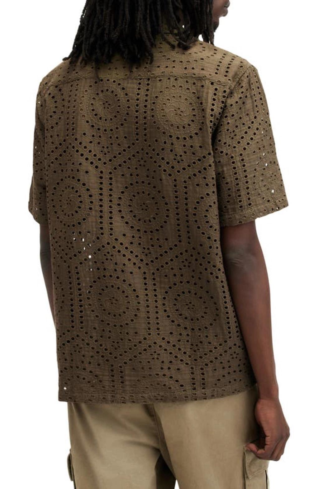 Pueblo Pointelle Camp Shirt In Ash Khaki Gree Product Image