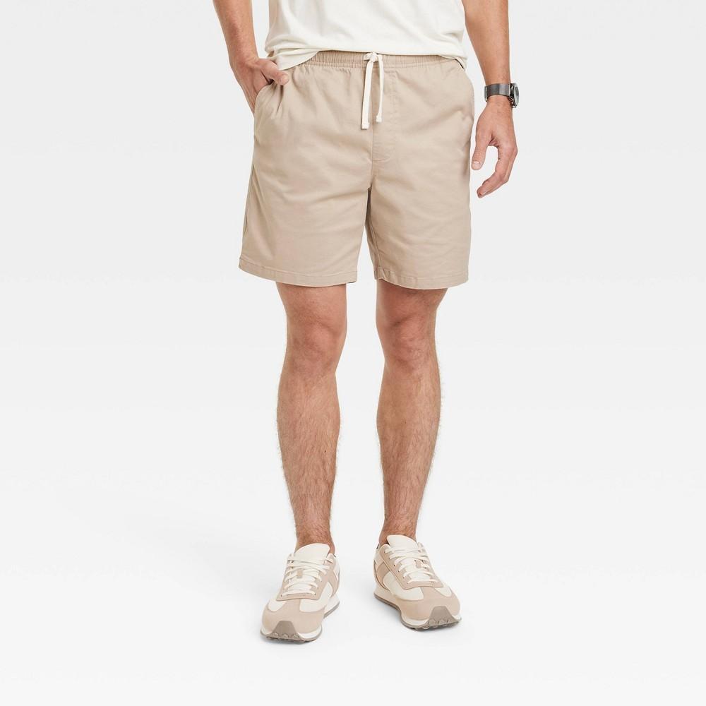 Mens 7 Everyday Pull-On Shorts - Goodfellow & Co Light Taupe XXL Product Image