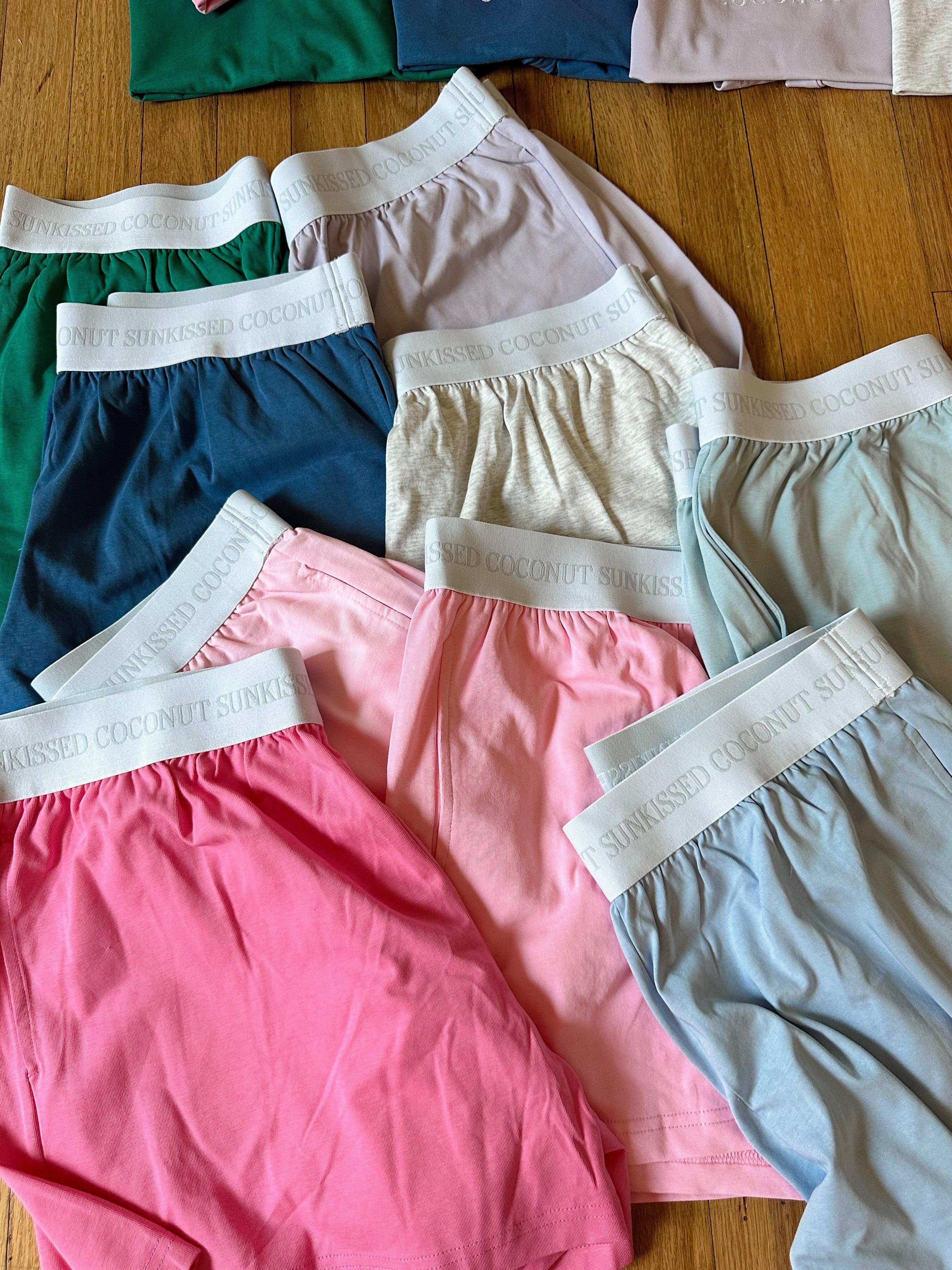 Malibu Pink Basic Watercolor Shorts Product Image