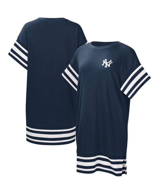 Womens Touch Navy New York Yankees Cascade T-shirt Dress Product Image