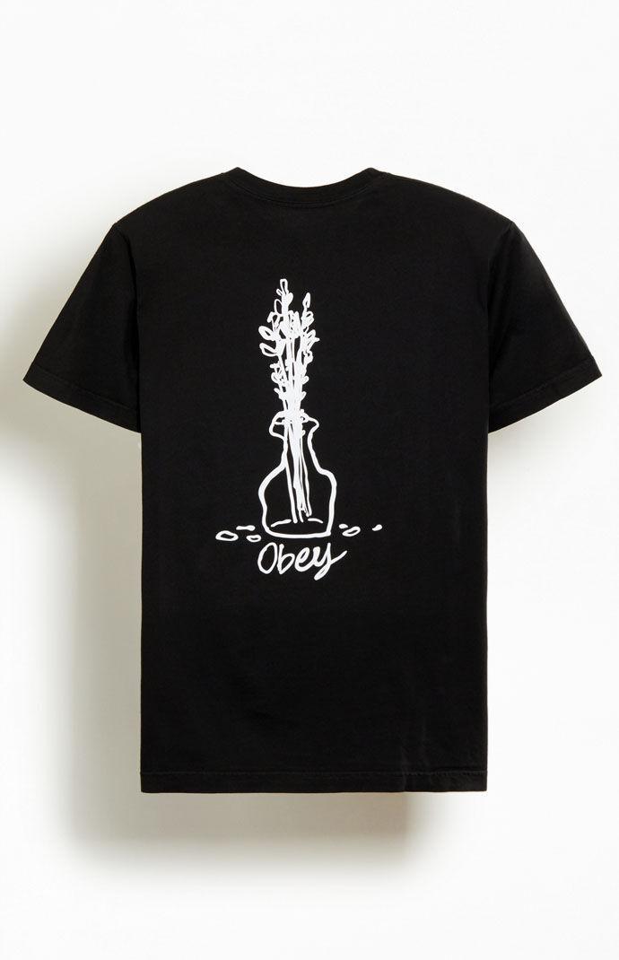 Obey Men's Organic Flower Sketch T-Shirt Product Image