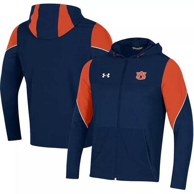 Mens Under Armour Auburn Tigers 2021 Sideline Warm-Up Full-Zip Hoodie Blue Product Image