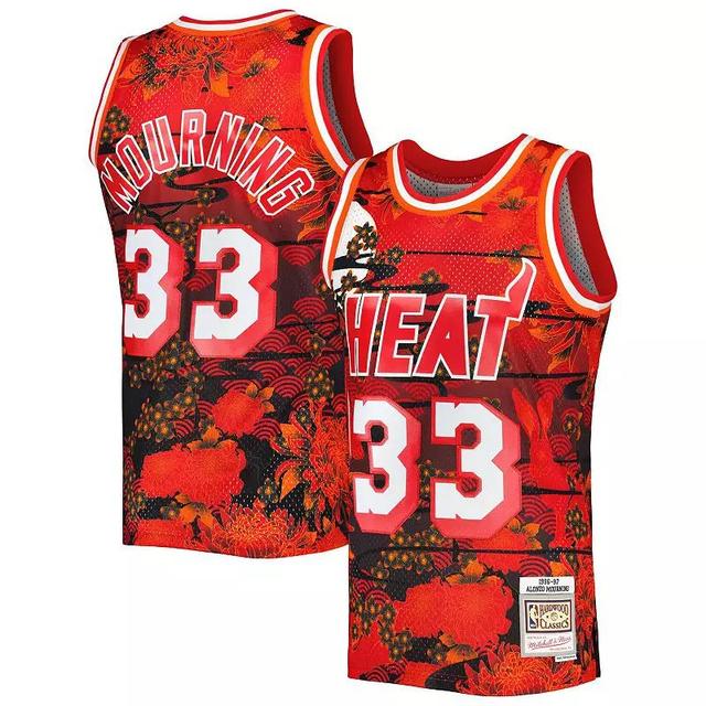 Mens Mitchell & Ness Alonzo Mourning Miami Heat Hardwood Classics Lunar New Year Swingman Jersey Product Image