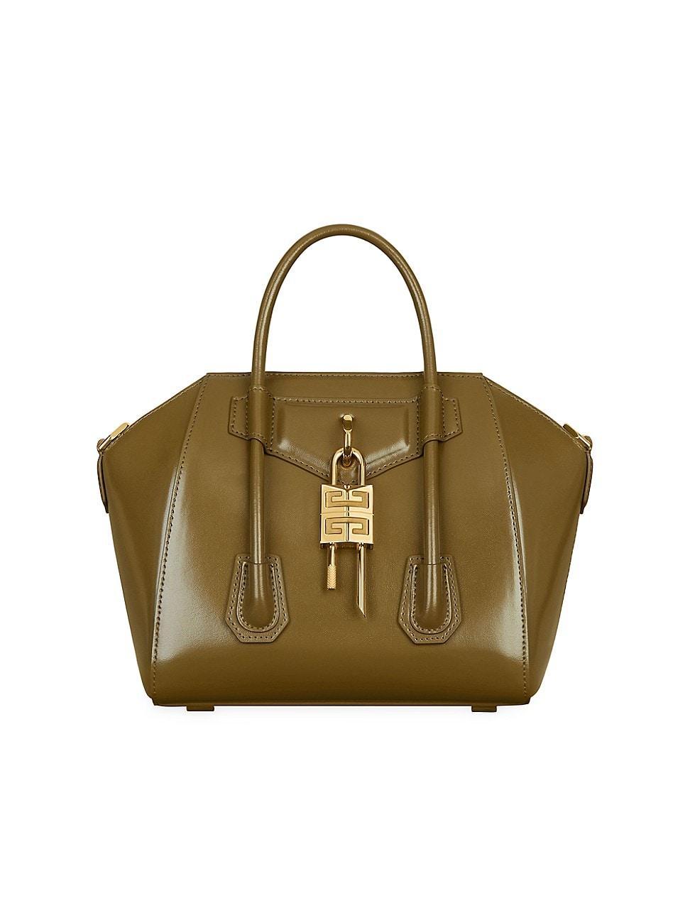 Givenchy Mini Antigona Lock Leather Satchel Product Image