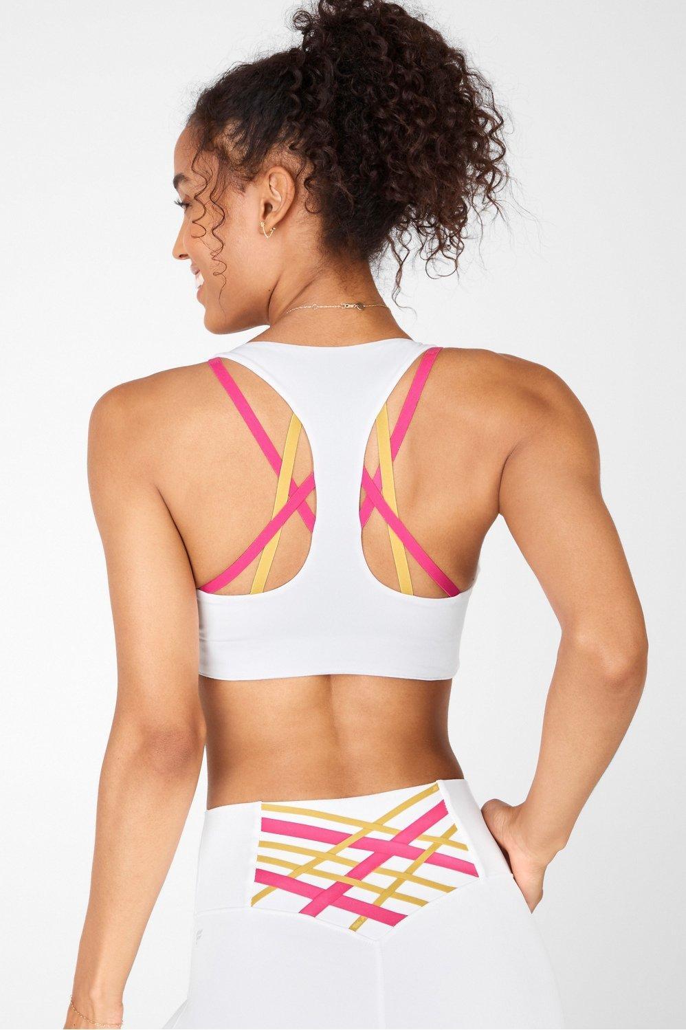 Fabletics Kessler High Impact Sports Bra Womens white plus Size 3X Product Image