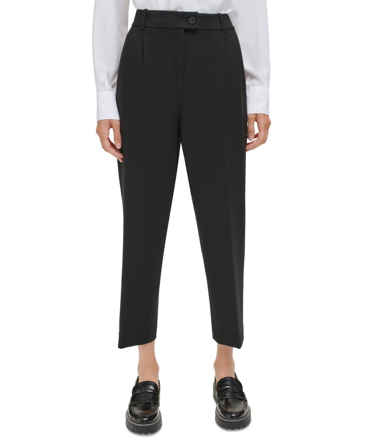 Calvin Klein Petite Pleat-Front Cropped Ankle Pants product image