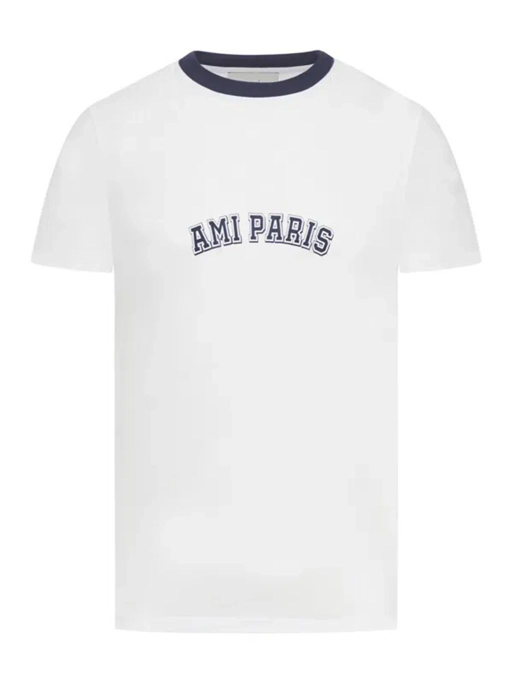 AMI ALEXANDRE MATTIUSSI Ami Paris T-shirts In White Product Image