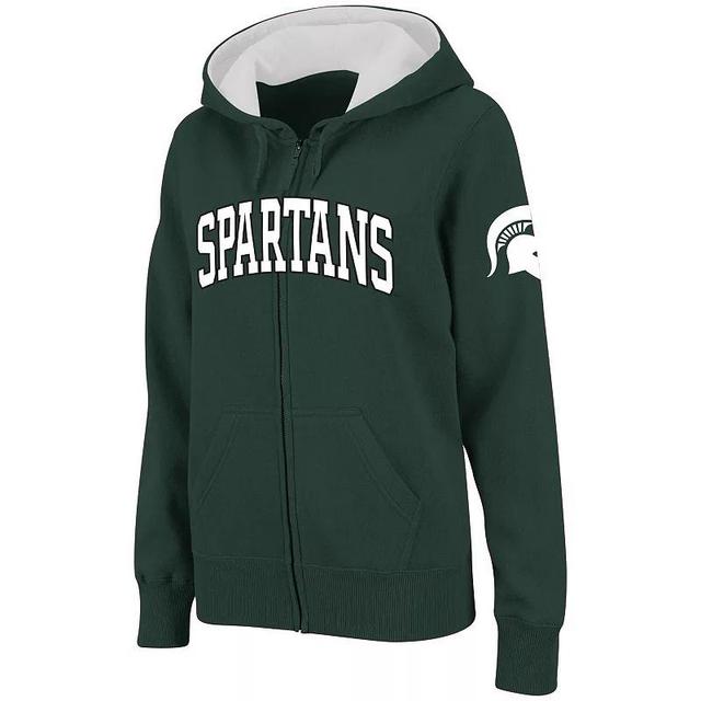 Womens Colosseum Michigan State Spartans Arched Name Full-Zip Hoodie Product Image