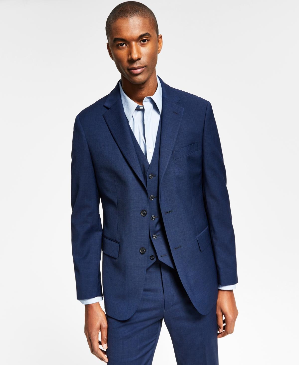 Tommy Hilfiger Men's Modern Fit Th Flex Stretch Solid Suit Jacket Blue Product Image