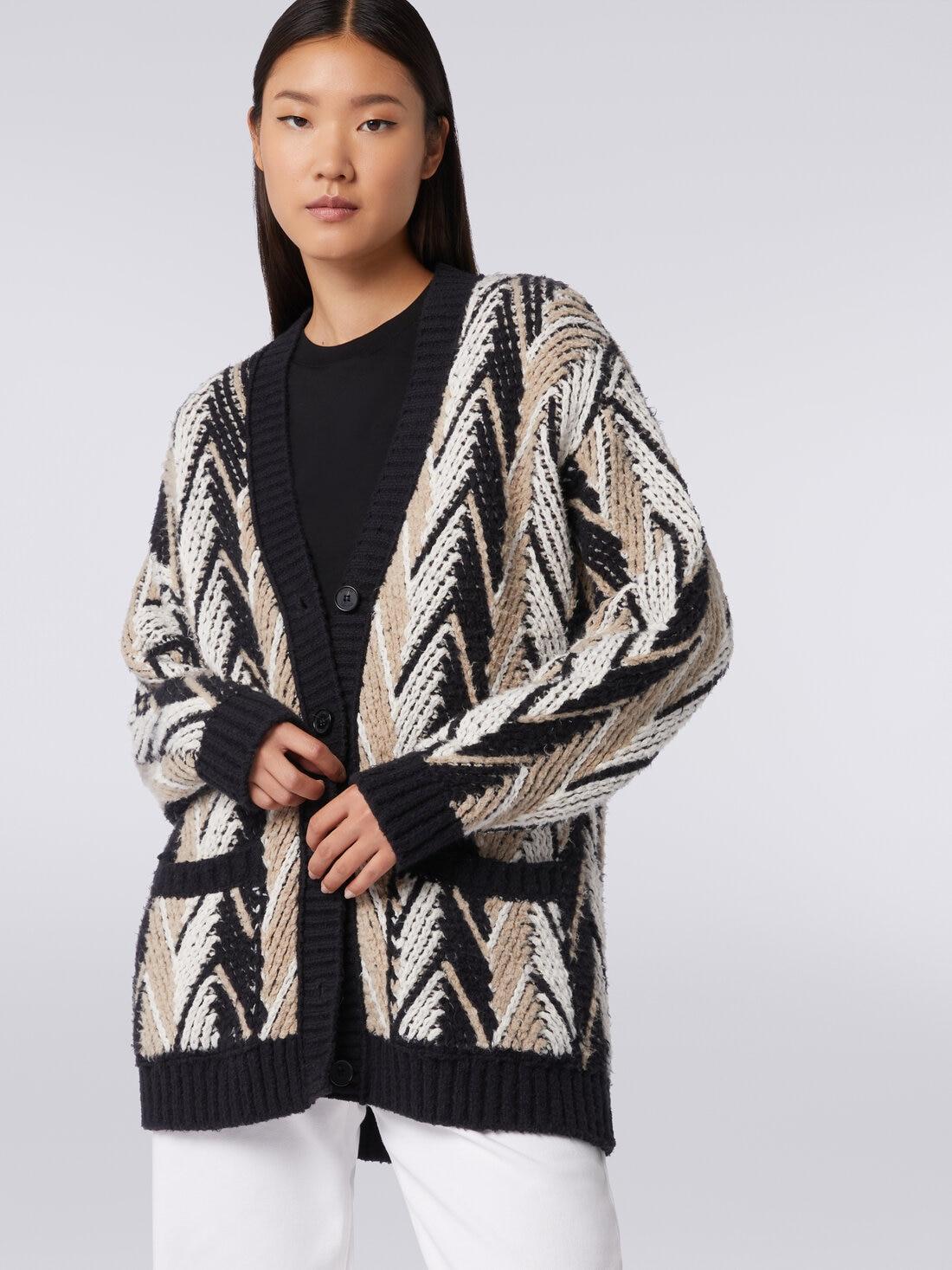 Zigzag cotton blend cardigan Product Image