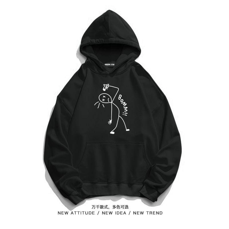 Cartoon Print Hoodie Product Image