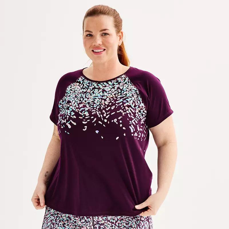 Plus Size Tek Gear Core Raglan Tee, Womens Product Image