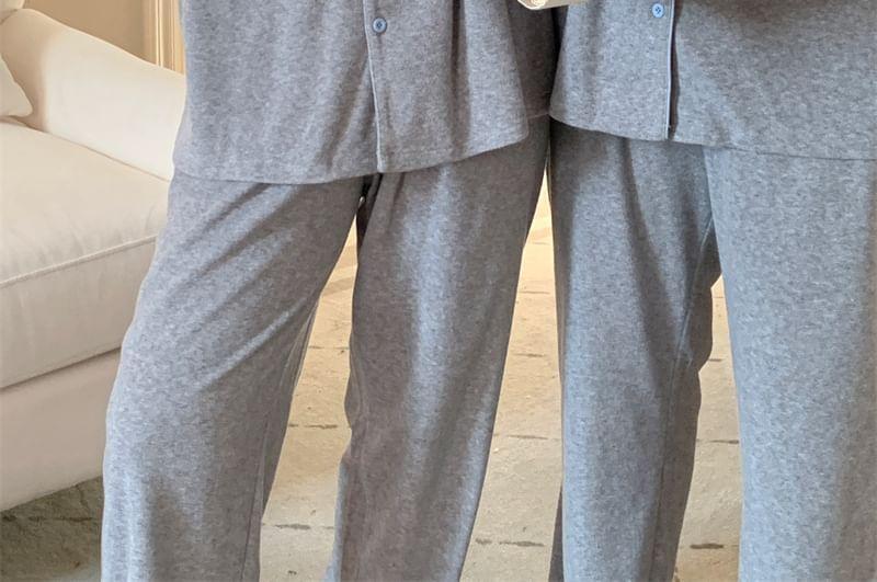 Couple Matching Plain Pajama Set Product Image