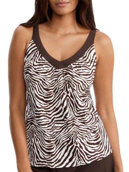 Native Zebra Underwire Tankini Top Product Image