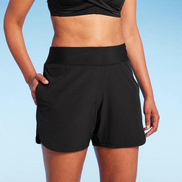 Lands End Womens 5 UPF 50 Swim Shorts - Black L Product Image