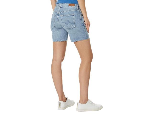 Womens Becke Distressed Stretch Denim Shorts Product Image